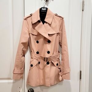 Coach Pink Short Trench Coat XS